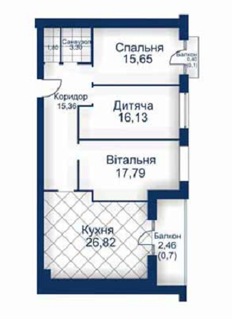 3-кімнатна 100 м² в ЖК Форест-Львів від забудовника, смт Брюховичі