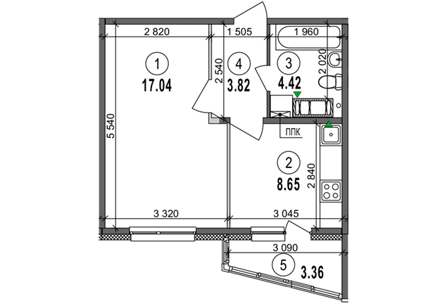 1-кімнатна 36.62 м² в ЖК Welcome Home на Ревуцького від 20 000 грн/м², Київ