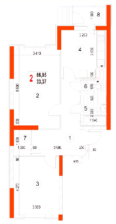 2-комнатная 66.2 м² в ЖК Берегиня от 15 200 грн/м², г. Вышгород