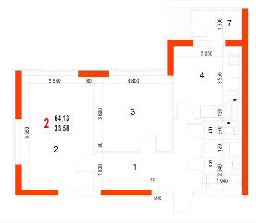 2-кімнатна 64.13 м² в ЖК Берегиня від 15 200 грн/м², м. Вишгород