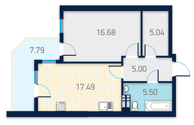 1-кімнатна 52.04 м² в КБ Spas Sky від 49 500 грн/м², Київ