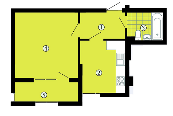 1-комнатная 40.49 м² в ЖК Crystal River от 13 300 грн/м², Ивано-Франковск