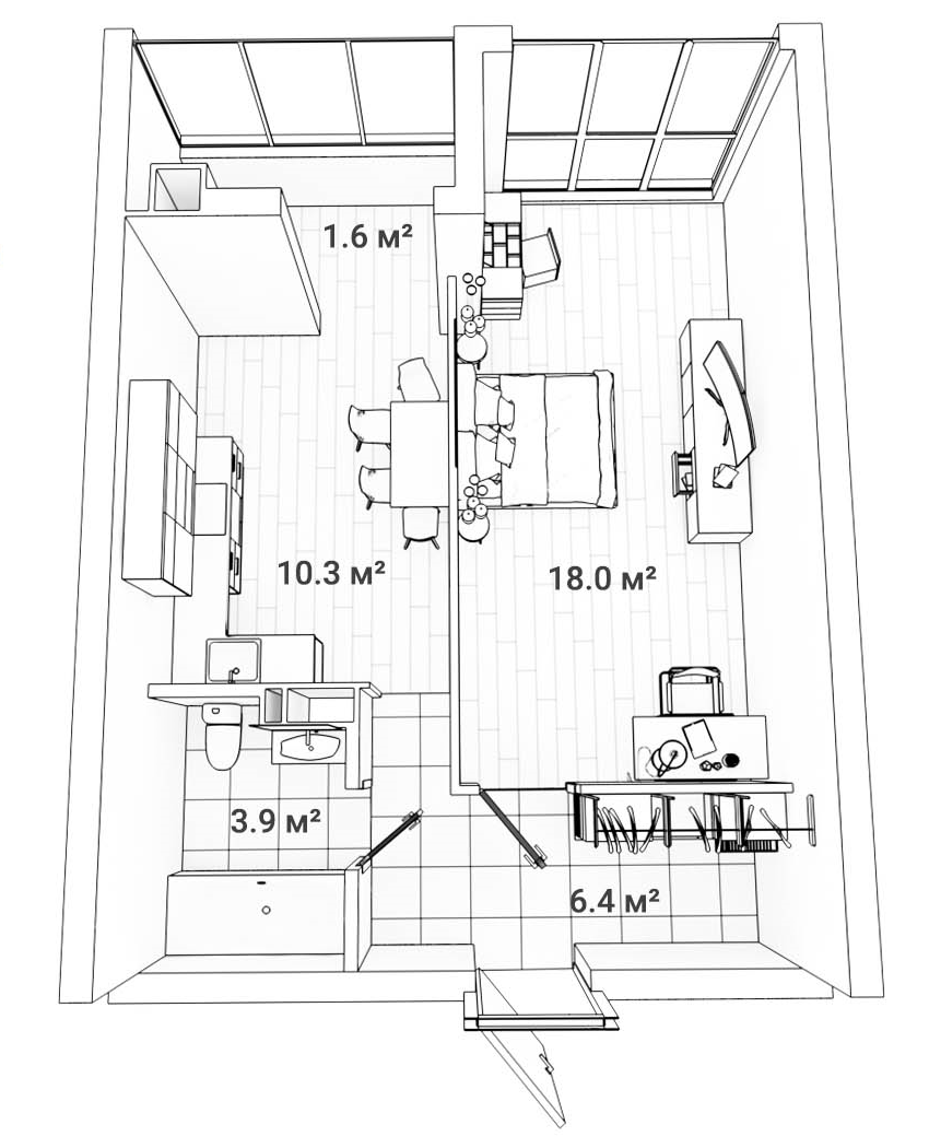 1-комнатная 40.2 м² в ЖК Сяйво 2 от 20 000 грн/м², г. Ирпень