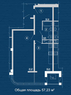 1-кімнатна 57.23 м² в ЖК PesochinSky від 14 000 грн/м², смт Пісочин