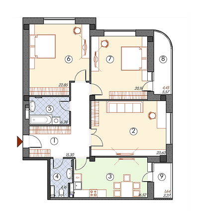 3-комнатная 115 м² в ЖМ Саванна Сити от 12 500 грн/м², г. Бровары