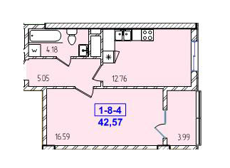 1-кімнатна 42.57 м² в ЖК Сорокова перлина від 17 160 грн/м², Одеса