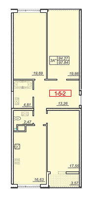 3-кімнатна 97.84 м² в ЖК Двадцята перлина від забудовника, с. Крижанівка