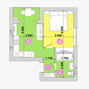 1-комнатная 24.3 м² в ЖК Петровский городок от 11 530 грн/м², с. Святопетровское