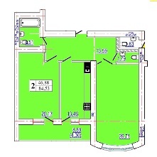 2-комнатная 84.53 м² в ЖК Победа от 30 150 грн/м², Одесса