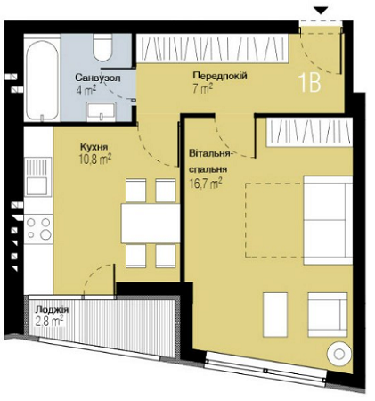 1-комнатная 39.9 м² в ЖК PARKTOWN от 17 000 грн/м², пгт Гостомель
