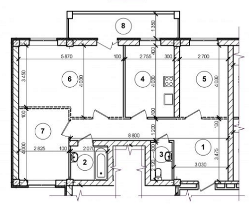 3-комнатная 84 м² в ЖК Олимпийский от 16 500 грн/м², Днепр