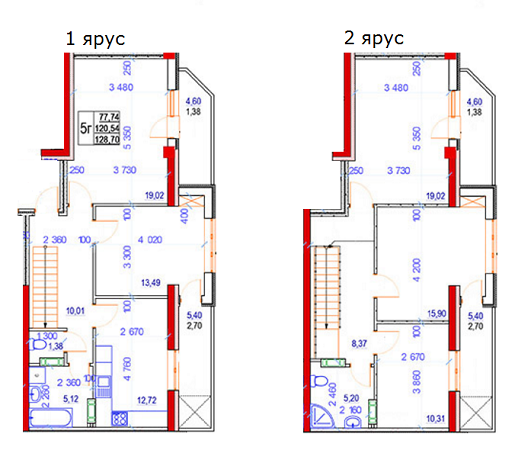 5+ комнат 128.7 м² в ЖК Особняк-К от 14 500 грн/м², Винница