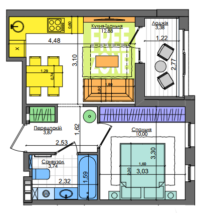 1-комнатная 33.89 м² в ЖК Файна Таун от 29 750 грн/м², Киев