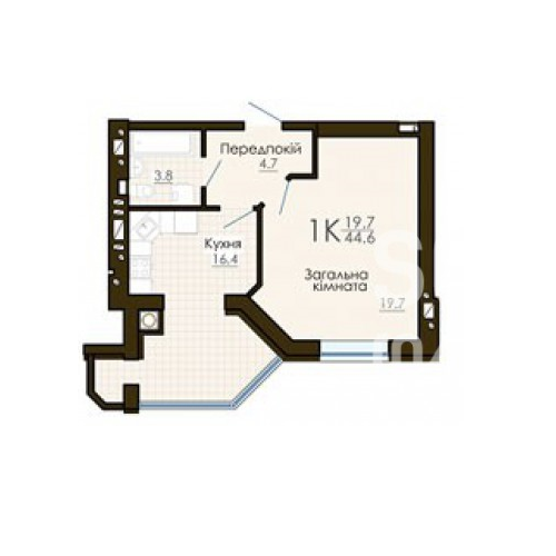 1-кімнатна 44.6 м² в ЖК Софія Резіденс від 20 100 грн/м², с. Софіївська Борщагівка