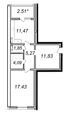 1-комнатная 54.45 м² в ЖК Ярославичи-2 от 13 000 грн/м², г. Вышгород