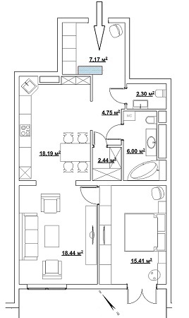 2-комнатная 90 м² в ЖК Саксаганский от застройщика, Киев