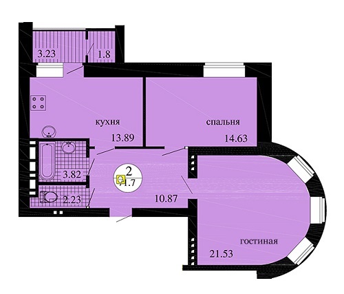 2-кімнатна 71.7 м² в ЖК Містечко від 14 000 грн/м², с. Софіївська Борщагівка