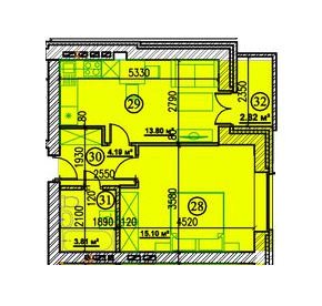 1-кімнатна 37.75 м² в ЖБ ЖД на вул. Пушкінська, 60П від забудовника, м. Ірпінь