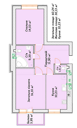 2-кімнатна 60.24 м² в ЖК Status від 13 070 грн/м², м. Ірпінь