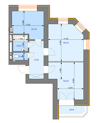 2-комнатная 58 м² в ЖК Ирпень парк от 15 000 грн/м², г. Ирпень