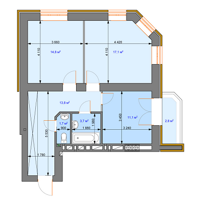 2-комнатная 65 м² в ЖК Ирпень парк от 15 000 грн/м², г. Ирпень