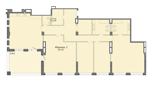 3-кімнатна 219.1 м² в ЖК Victory Hall від 16 500 грн/м², Дніпро