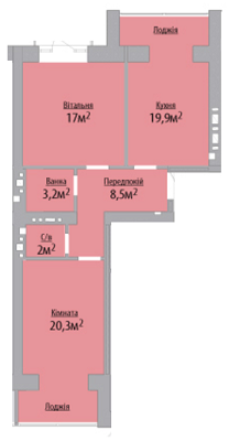 2-комнатная 69.8 м² в ЖК Містечко Козацьке от 13 800 грн/м², Ивано-Франковск