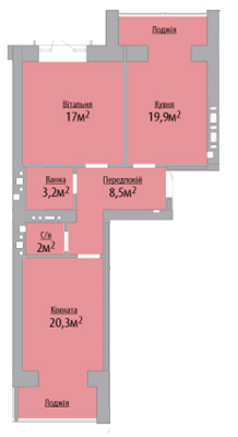 2-кімнатна 69.8 м² в ЖК Містечко Козацьке від 13 800 грн/м², Івано-Франківськ