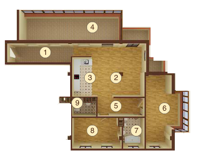 3-комнатная 120.64 м² в ЖК Дом на Мечникова от 21 200 грн/м², Днепр