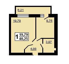 1-комнатная 40.25 м² в ЖК Новая Линия от 10 500 грн/м², Хмельницкий