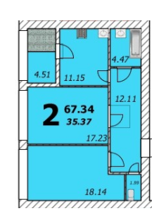 2-комнатная 67.34 м² в ЖК на Старокостянтинівському шосе, 5/2, 5/2А, 5/4Б, 5/4В от 11 000 грн/м², Хмельницкий