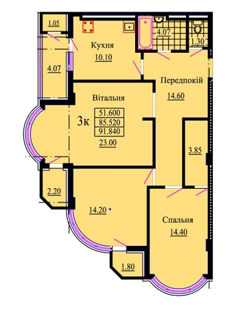 3-комнатная 91.84 м² в ЖК Скеля от 13 400 грн/м², г. Яремче