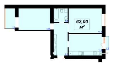 2-комнатная 62 м² в ЖК Левада Затишна от 10 500 грн/м², Ивано-Франковск