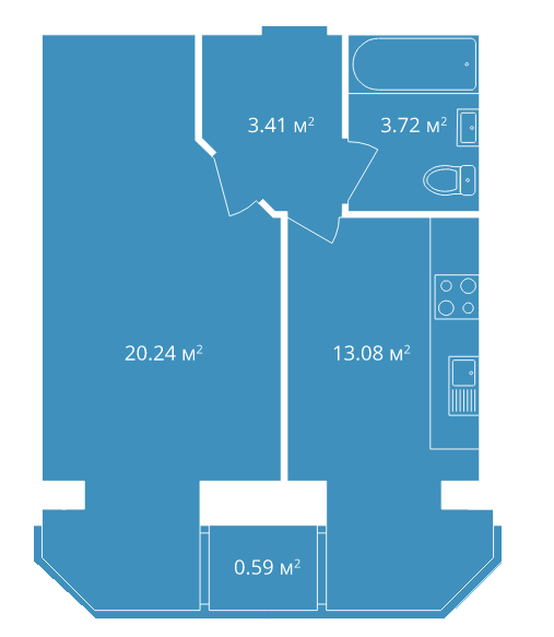 1-комнатная 41 м² в ЖК Европейский Двор от 8 100 грн/м², Чернигов