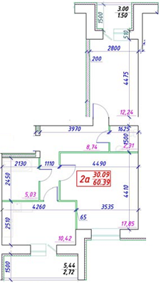 2-комнатная 60.39 м² в ЖК на ул. Прокофьева, 16 от застройщика, Сумы