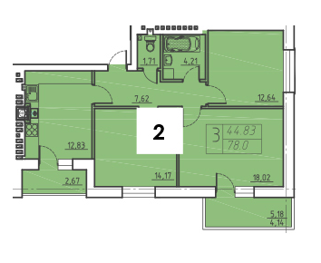 3-кімнатна 78 м² в ЖК на вул. Міцкевича, 130 від 14 670 грн/м², Рівне