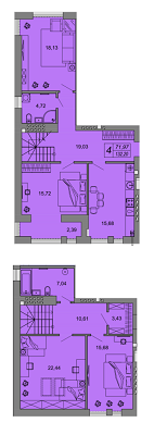 5+ комнат 132.2 м² в ЖК Юпитер от застройщика, с. Липины