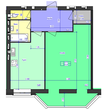 1-кімнатна 63.48 м² в ЖК Luceoria від забудовника, Луцьк