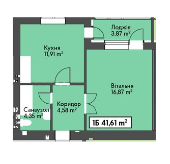 1-комнатная 41.61 м² в ЖК Новоградский от 12 000 грн/м², г. Новоград-Волынский