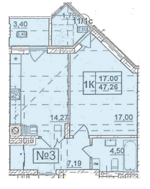 1-кімнатна 47.26 м² в ЖК Сихівська околиця від 14 900 грн/м², Львів