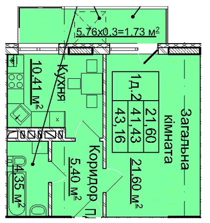 1-комнатная 43.16 м² в ЖК на ул. Сахарова / ул. Бойковская от 23 710 грн/м², Львов