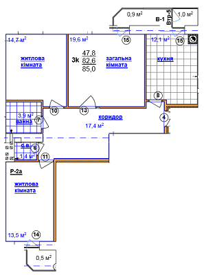 2-комнатная 65.7 м² в ЖК на ул. Зеленая, 269 от застройщика, Львов