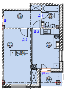 1-комнатная 44.7 м² в ЖК Галіція от 11 500 грн/м², г. Дрогобыч