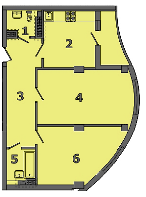 2-комнатная 64.3 м² в ЖК на ул. Яцкова, 20Б от 21 400 грн/м², Львов