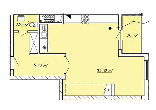 2-кімнатна 93.22 м² в ЖК Kvartal Praud від 21 790 грн/м², Львів