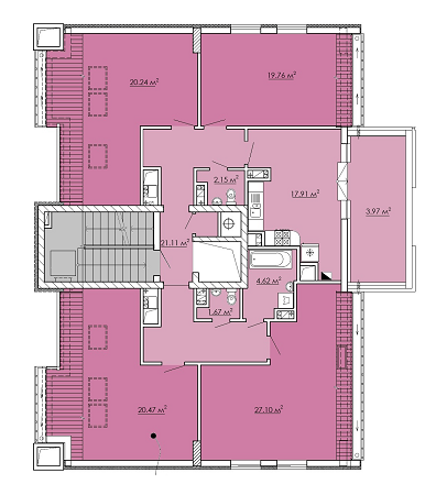 5+ комнат 139 м² в ЖК Kvartal Praud от 21 790 грн/м², Львов