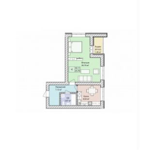 1-комнатная 48.1 м² в ЖК Гостомель Residence от 19 800 грн/м², пгт Гостомель