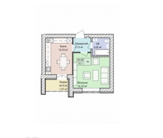 1-комнатная 35.95 м² в ЖК Гостомель Residence от 19 800 грн/м², пгт Гостомель