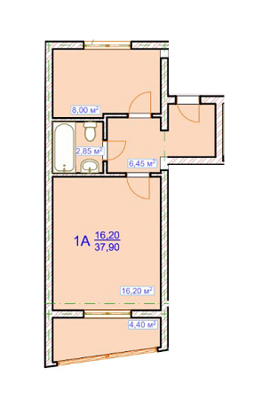 1-кімнатна 37.9 м² в ЖК Хелен Таунхаус від забудовника, Львів