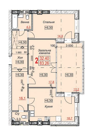 2-кімнатна 83.26 м² в ЖК Найкращий квартал від 11 500 грн/м², м. Ірпінь